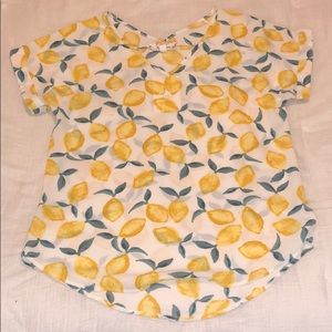 Lemon Print Blouse